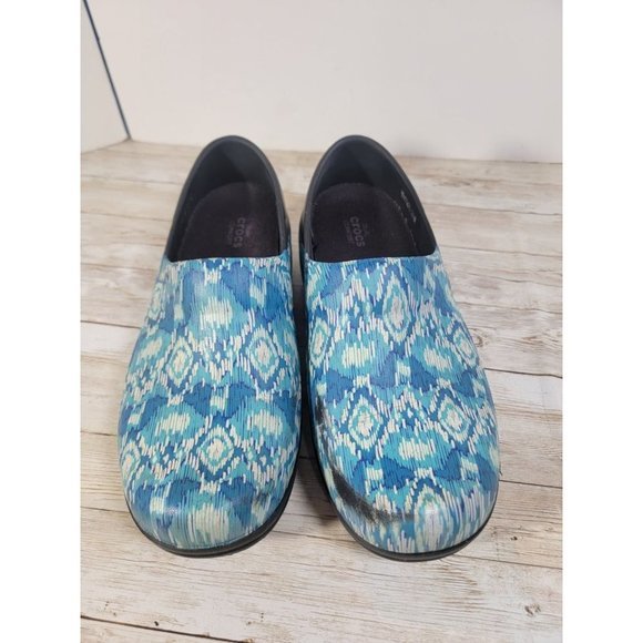 Crocs Dual Comfort Neria Pro II Graphic Clogs Slip Resistant 205385 Women Size 8 - Picture 4 of 10